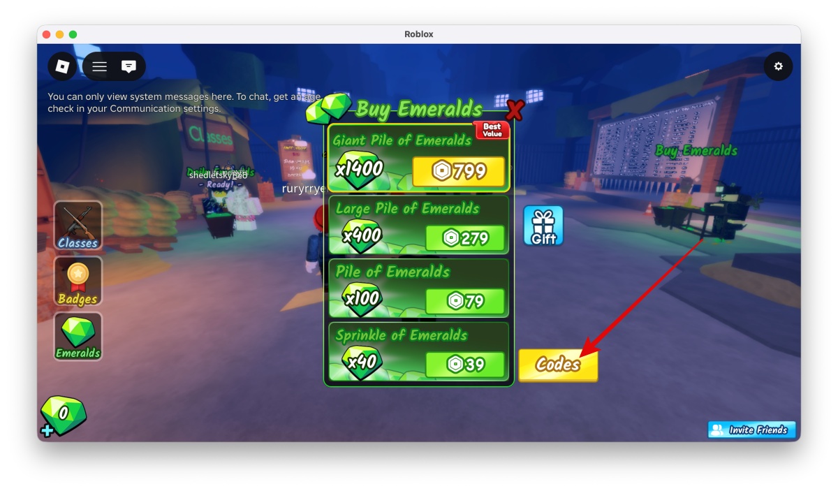 Click on the code button