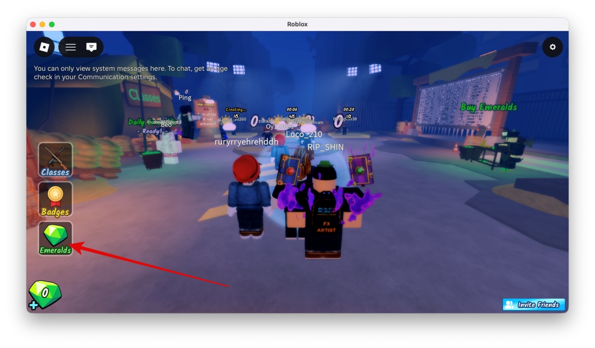 Click on the Emeralds