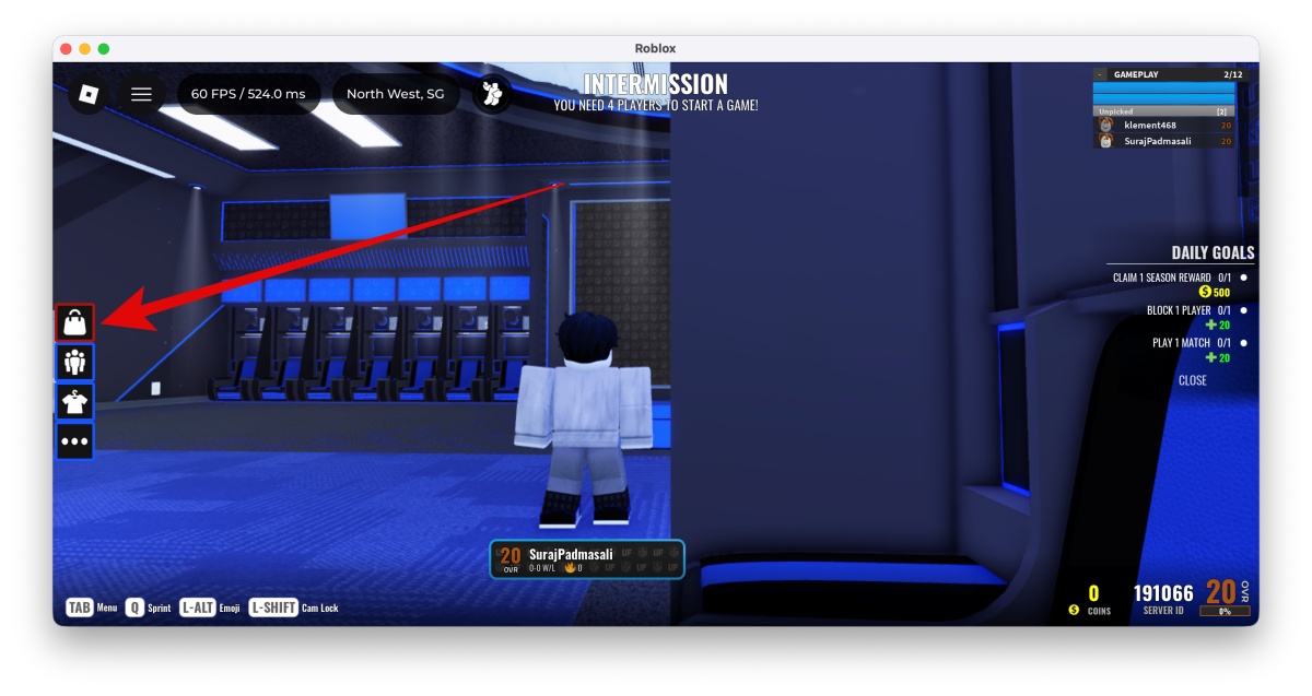 Click on the Store icon on the left side