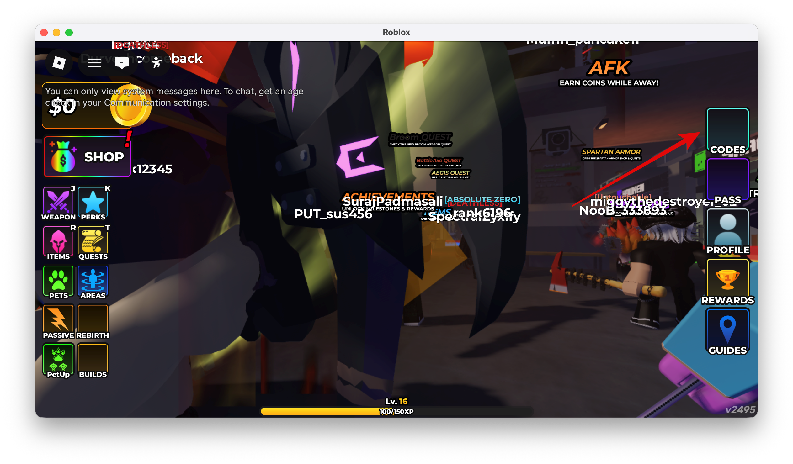 Hunty Zombie Codes (April 2026) 2 Click the Codes button on the right side of your screen