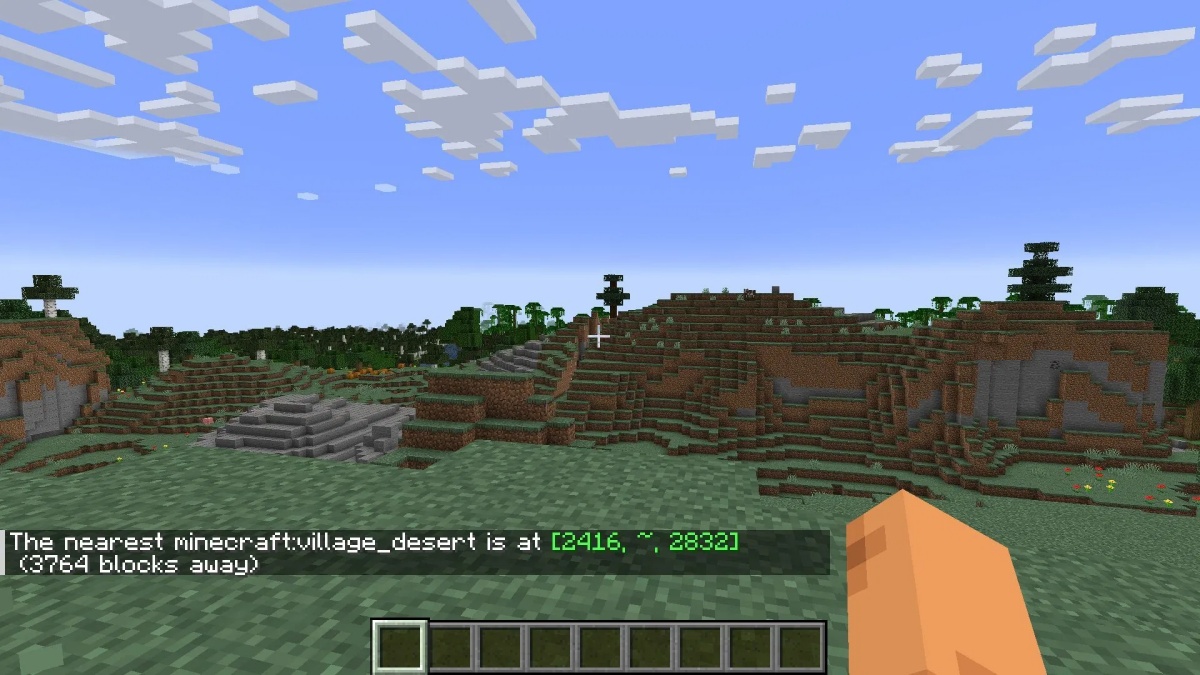 Locate a Village Using Commands