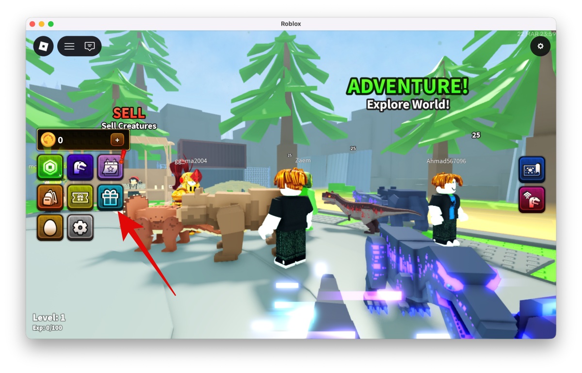 Go Catch Codes (April 2026): Free Cash, Dino Eggs & More 2 Look for the Gift icon on the left side of your screen and tap it.