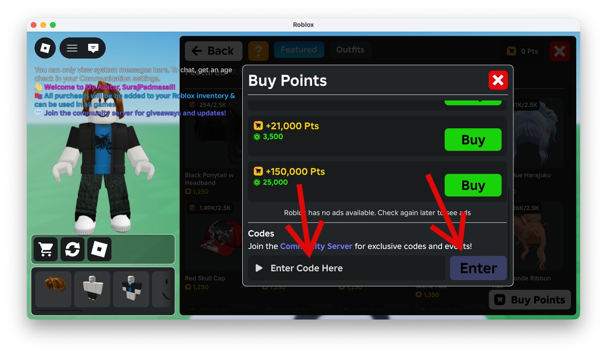 Redeem Working My Avatar Codes
