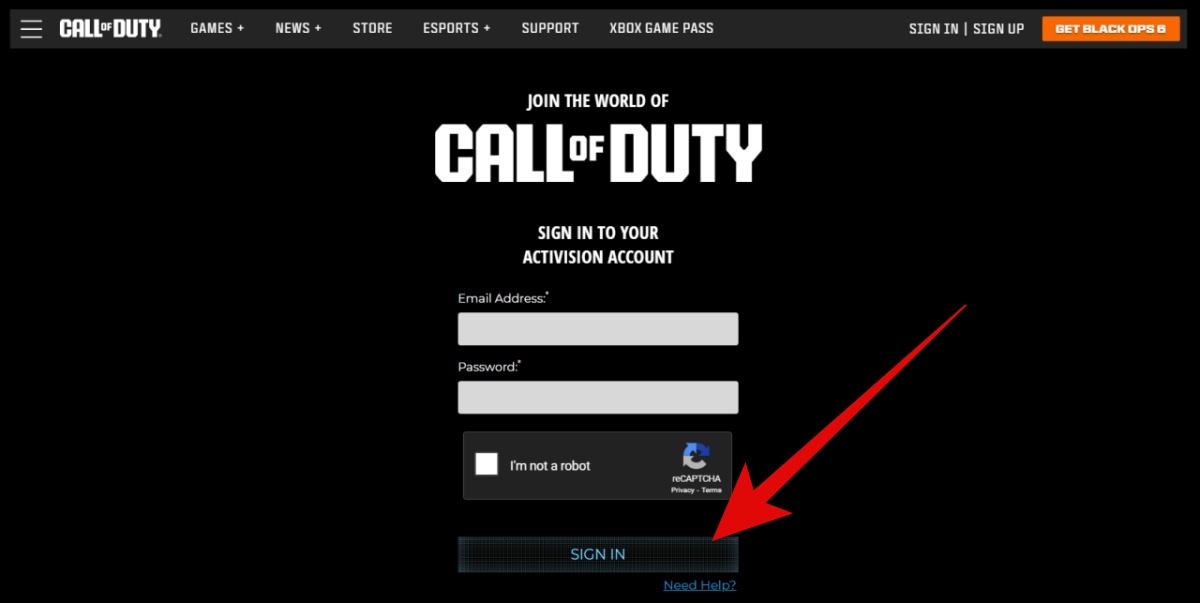 Sign in to your account using your credentials