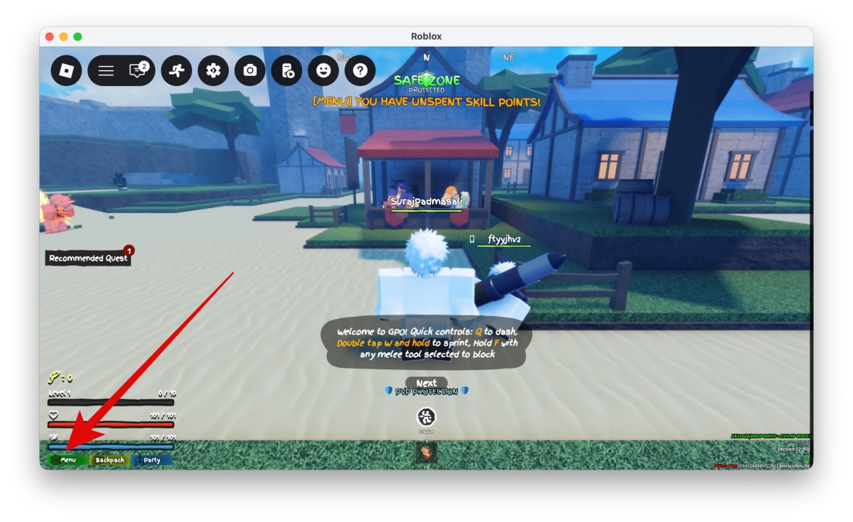 Grand Piece Online (GPO) Codes (April 2026) 2 Tap the Menu button