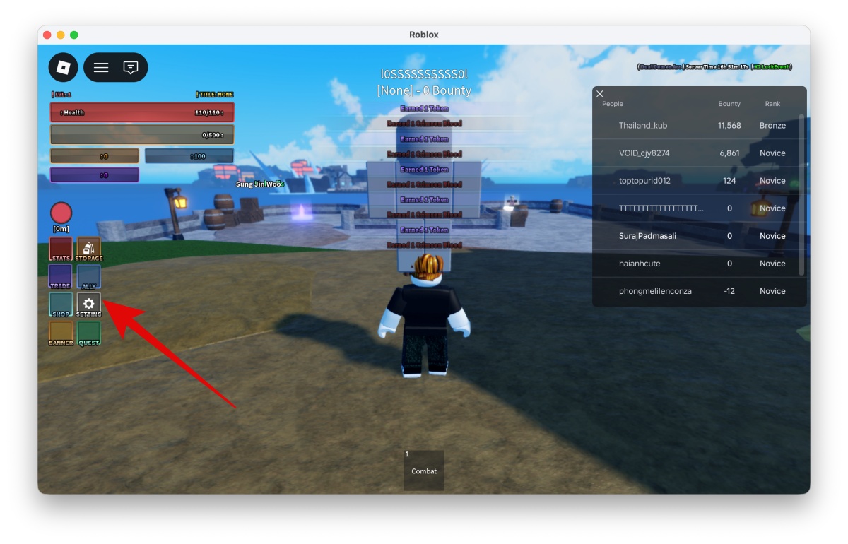 Rogue Piece Codes (April 2026): Free Beli, Boosts & More 2 Tap the Settings icon on the left side of the screen