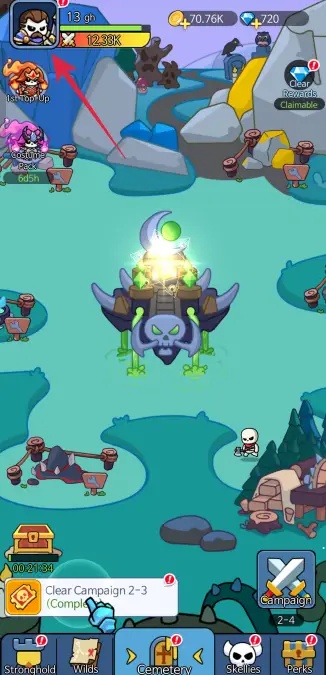 Tap your profile picture in the top left corner of the screen