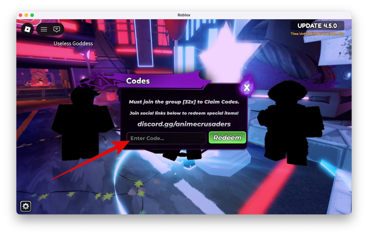 Anime Crusaders Codes (April 2026): Free Gems, Tokens & Summons 3 Type or paste your code into the text field