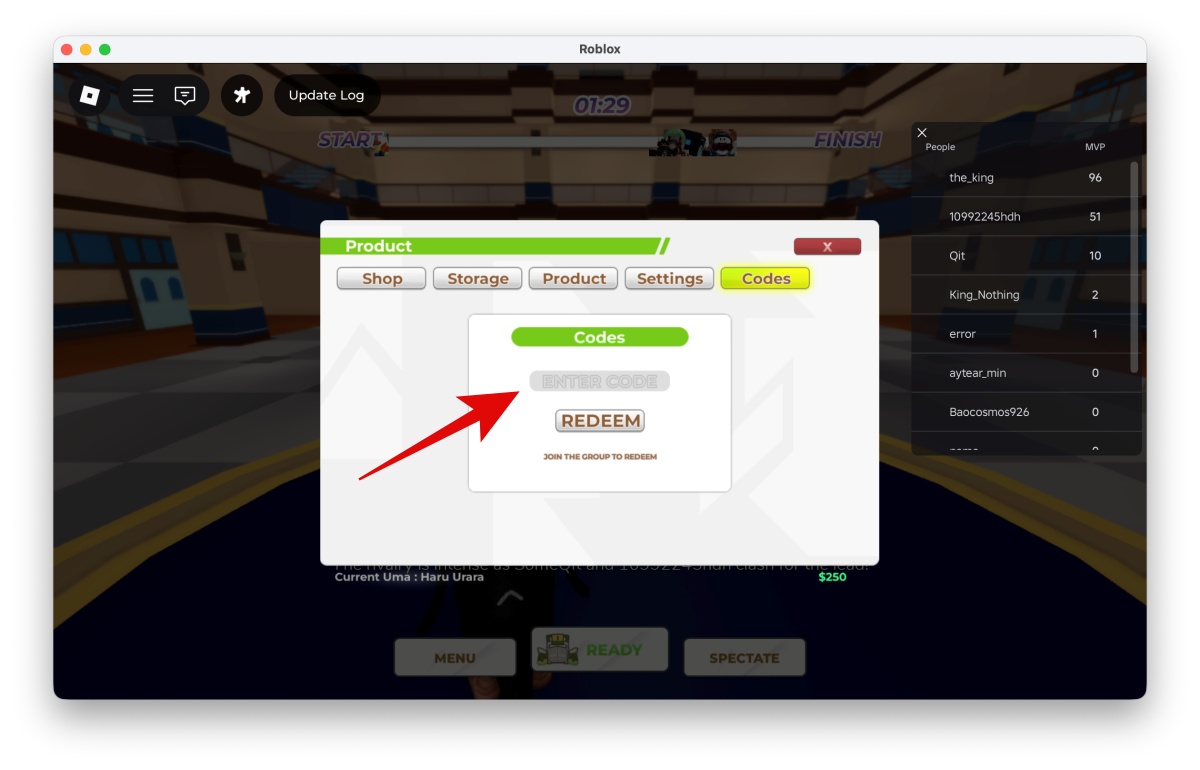 Roblox Uma Racing Codes (April 2026) 4 Type working code