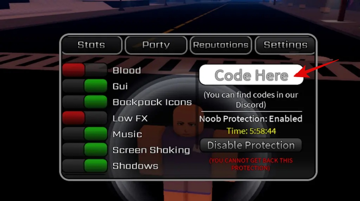Type your code into the text box