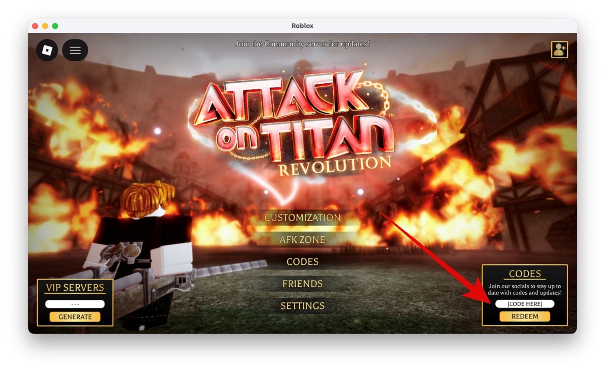 Attack on Titan Revolution (AOTR) Codes (April 2026): Free Spins and Luck Boosts 3 type code