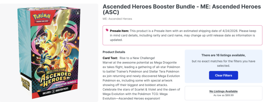 Ascended Heroes Booster Bundle