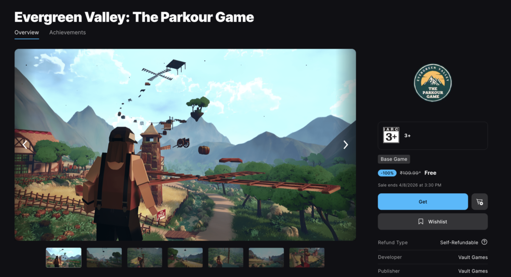 Grab This Cozy Parkour Game Free on Epic Games Store Before April 8 2 Evergreen Valley hit the Epic Games Store