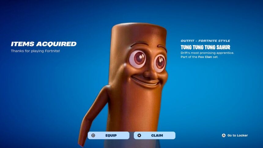 Fortnite Adds Viral Meme Skins Tung Tung Tung Sahur and Ballerina Cappuccina 1 Fortnite Adds Viral Meme Skins Tung Tung Tung Sahur