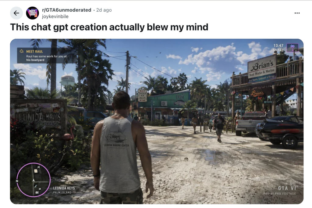 GTA fans are using ChatGPT to generate fake