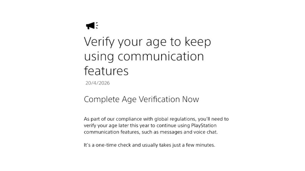 PlayStation Begins UK and Ireland Age Verification Checks