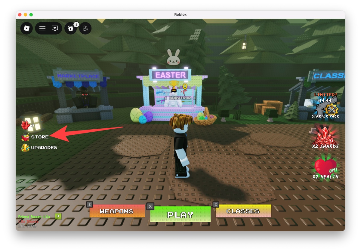 Tap the Store icon on the left side of your screen